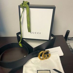 Gucci Authentic 2015 Re-Edition wide leather belt